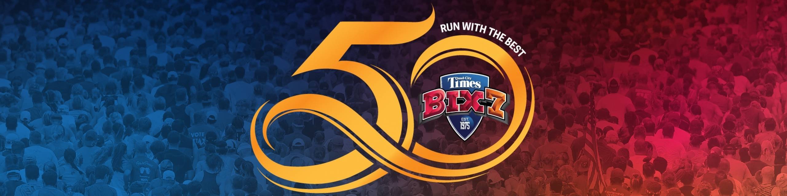 Quad-City Times Bix 7 50th Running Logo